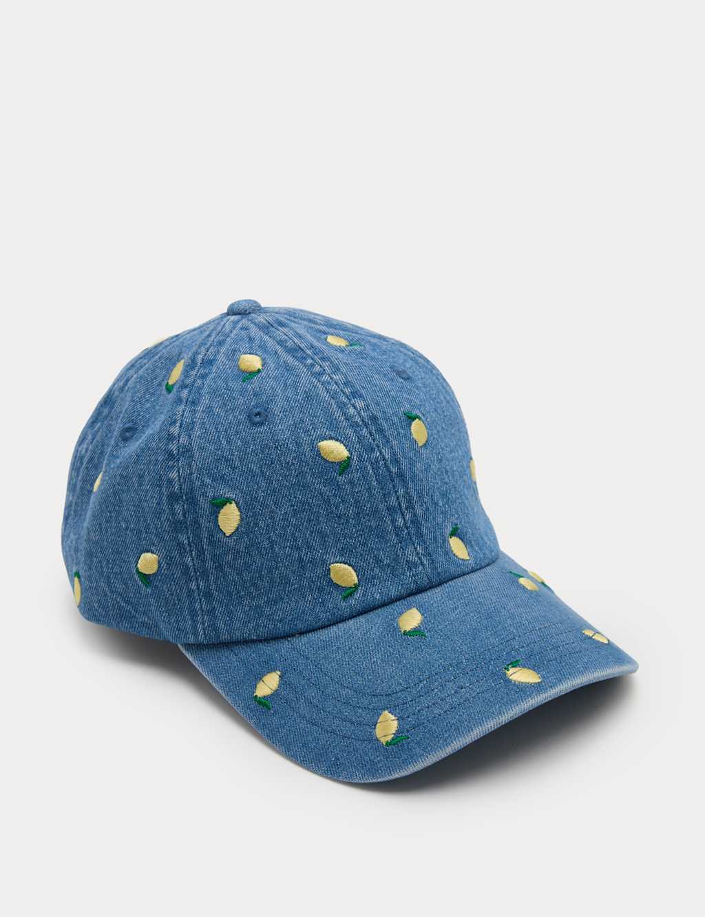 M&S Denim Embroidered Baseball Cap Blue Mix