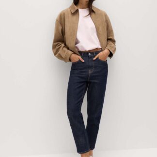 M&S High Waisted Cropped Slim Fit Jeans Dark Indigo