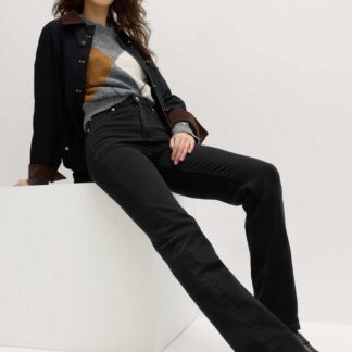 M&S Magic Shaping High Waisted Straight Leg Jeans Black
