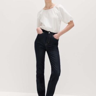 M&S Magic Shaping High Waisted Straight Leg Jeans Indigo Mix