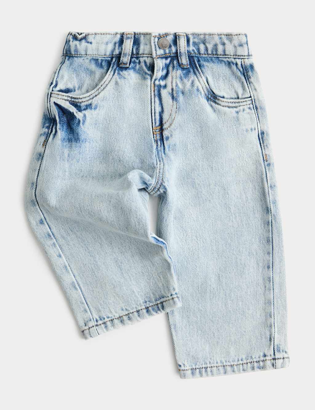 M&S Pure Cotton Carrot Jeans (0 Months-5 Years) Denim
