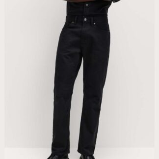 M&S Straight Fit Pure Cotton Jeans Black/Black