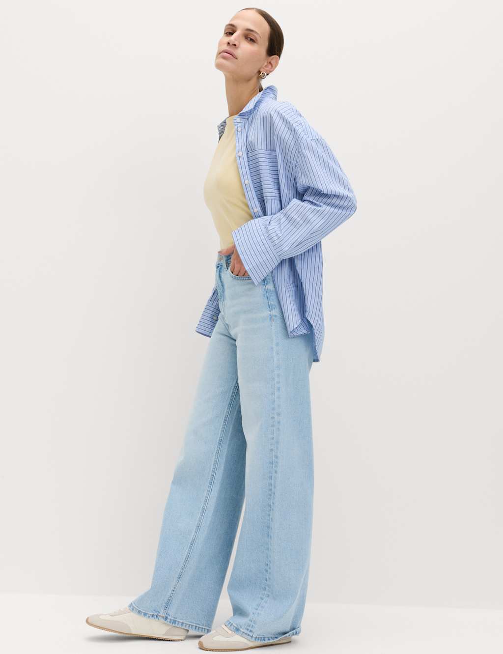 M&S The Wide-Leg Jeans Light Indigo Mix