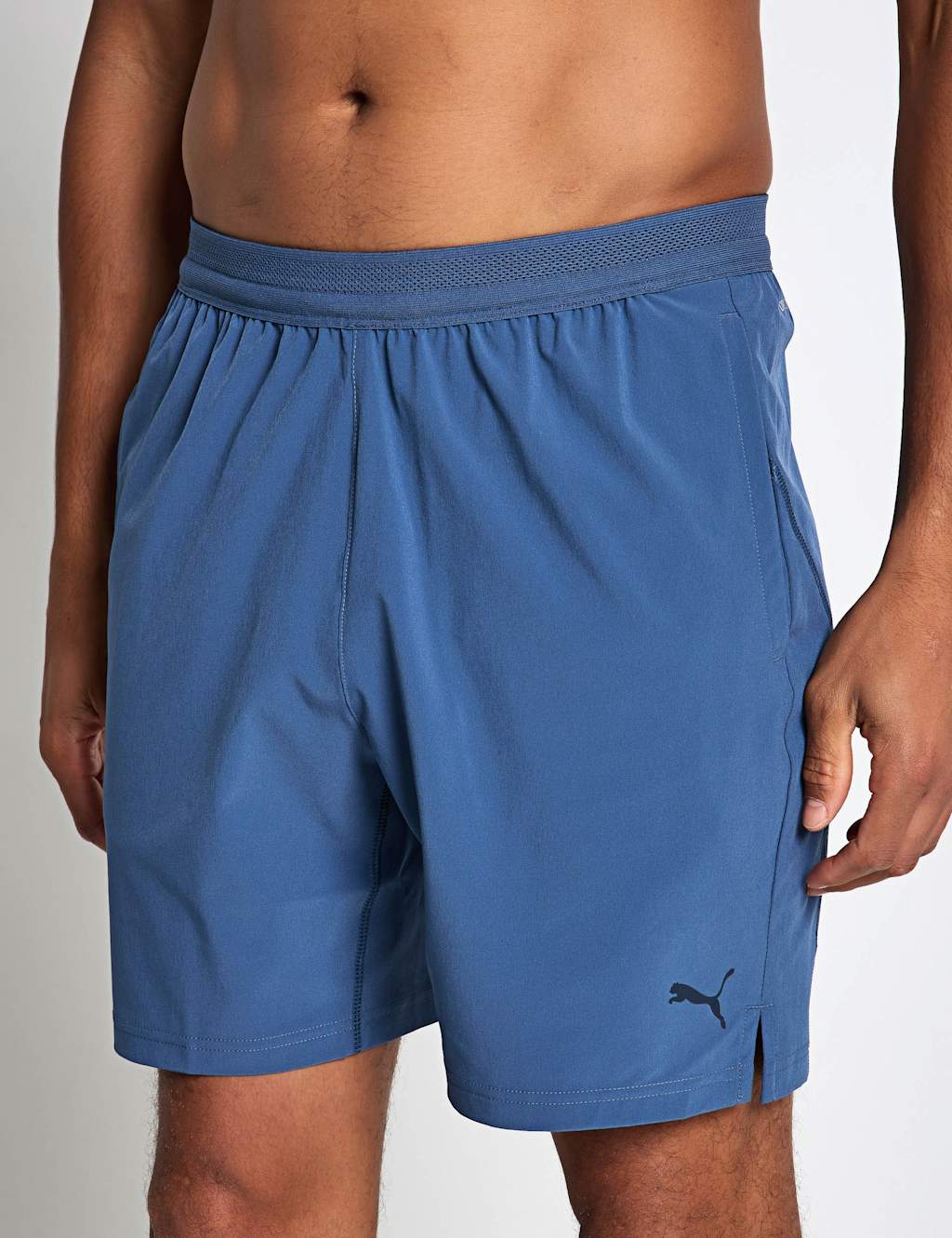 Puma MTech 7 Inch Elasticated Waist Stretch Shorts Denim