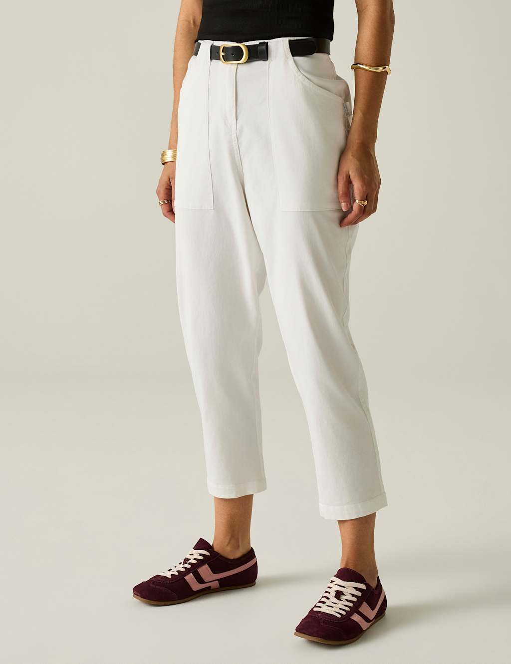 Regatta Shorebella Cotton Blend Straight Leg Joggers White