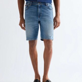Wrangler 5 Pocket Stretch Denim Shorts Light Blue
