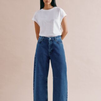 Albaray Mid Rise Barrel jeans Indigo