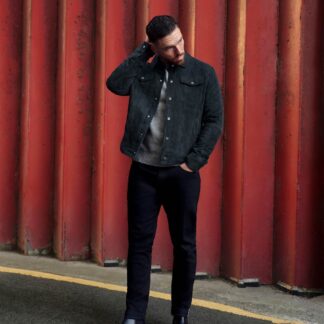Autograph Slim Fit Japanese Selvedge Stretch Jeans Black