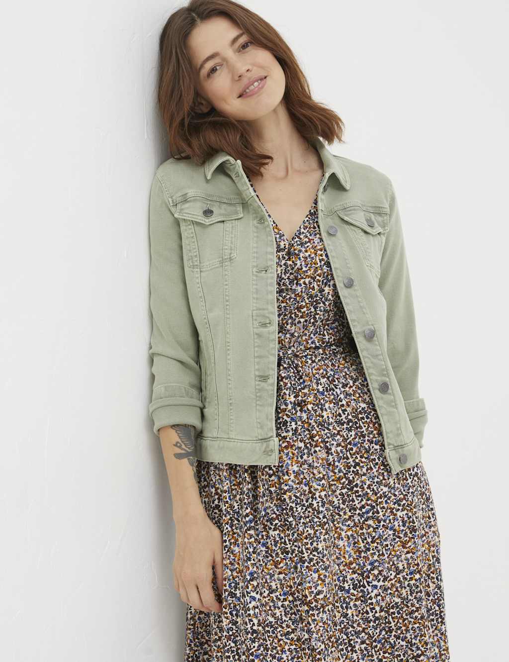 FatFace Denim Jacket Green
