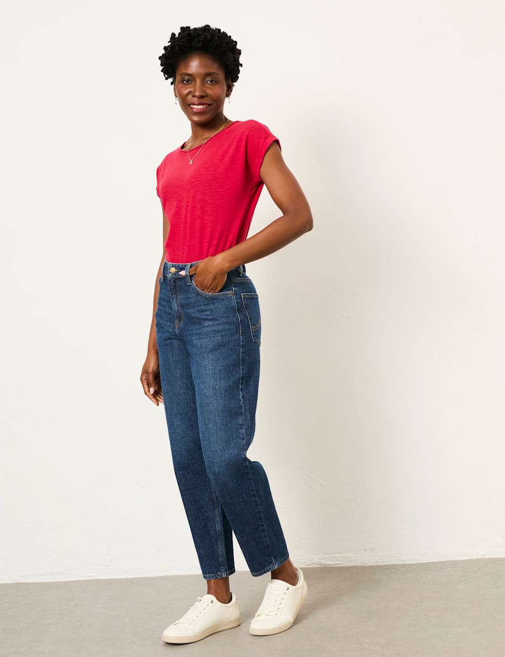 FatFace Mid Rise Cigarette Ankle Grazer Jeans Indigo