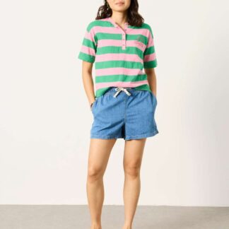 FatFace Pure Cotton Denim Shorts Blue