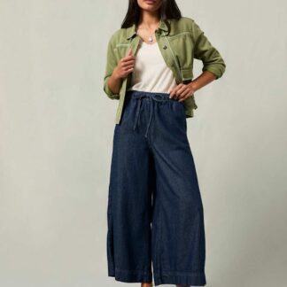 FatFace Wide Leg Ankle Grazer Jeans Blue