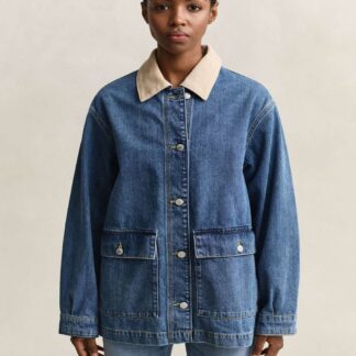 GANT Denim Collared Jacket Blue