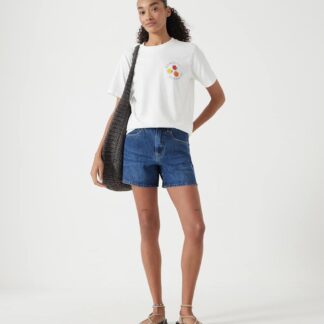 HUSH Denim Shorts Mid Blue