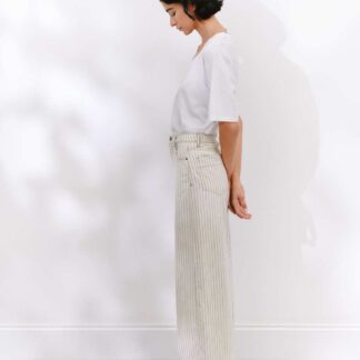 HUSH Nessa High Waisted Wide Leg Jeans Ecru