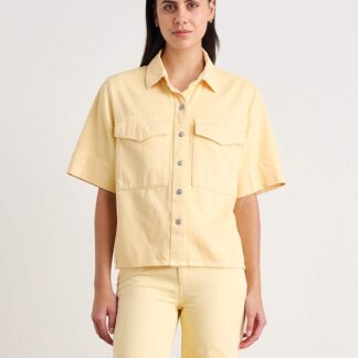 Jag Cotton Rich Denim Shirt Yellow
