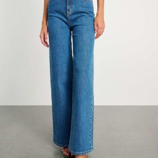 Jag High Waisted Wide Leg Jeans Blue Denim