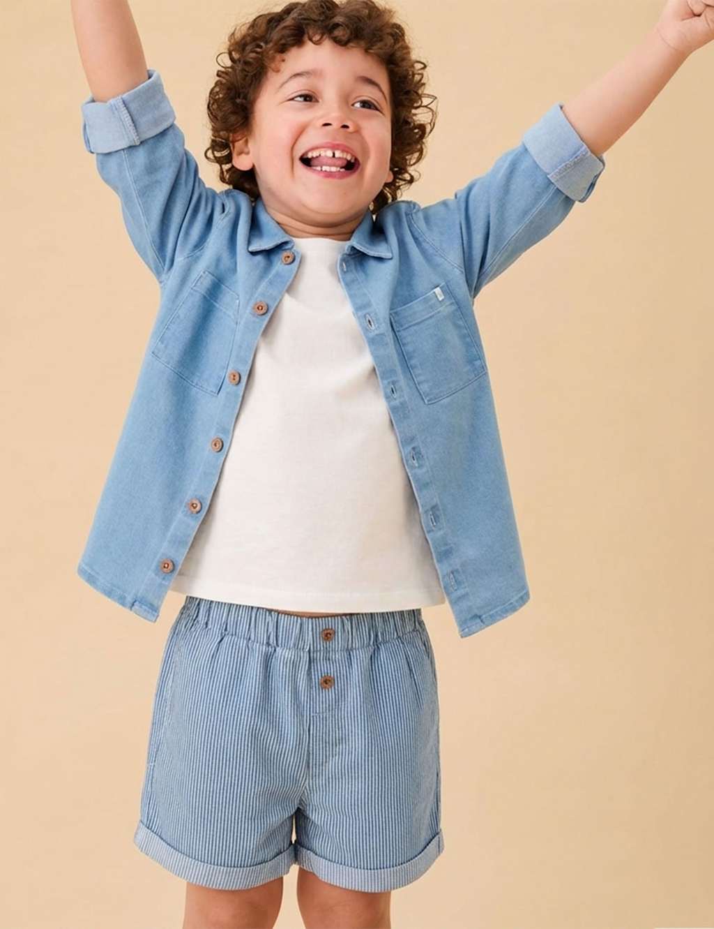 MORI Denim Shirt (3 Months-4 Years) Blue Denim