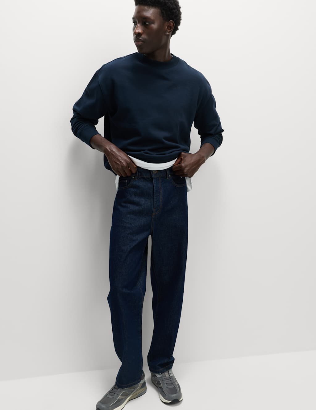M&S Baggy Fit Denim Jeans Indigo