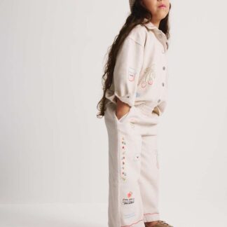 M&S Denim Embroidered Jeans (1-8 Yrs) Ecru Mix