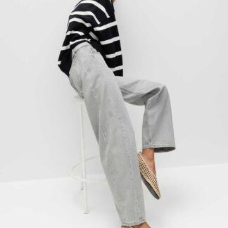 M&S Mid Rise Barrel Jeans Grey
