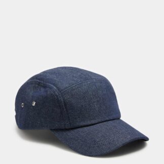 M&S Pure Cotton Denim 5 Panel Baseball Cap Blue Denim