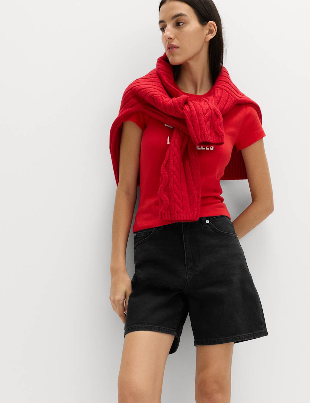 M&S Pure Cotton Denim Classic Shorts Black