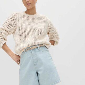 M&S Pure Cotton Denim Classic Shorts Light Indigo Mix