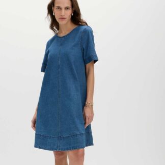 M&S Pure Cotton Denim Mini T-Shirt Dress Medium Indigo
