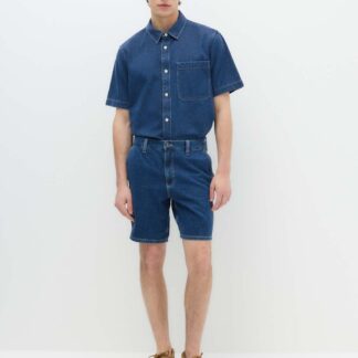 M&S Pure Cotton Denim Shorts Medium Blue