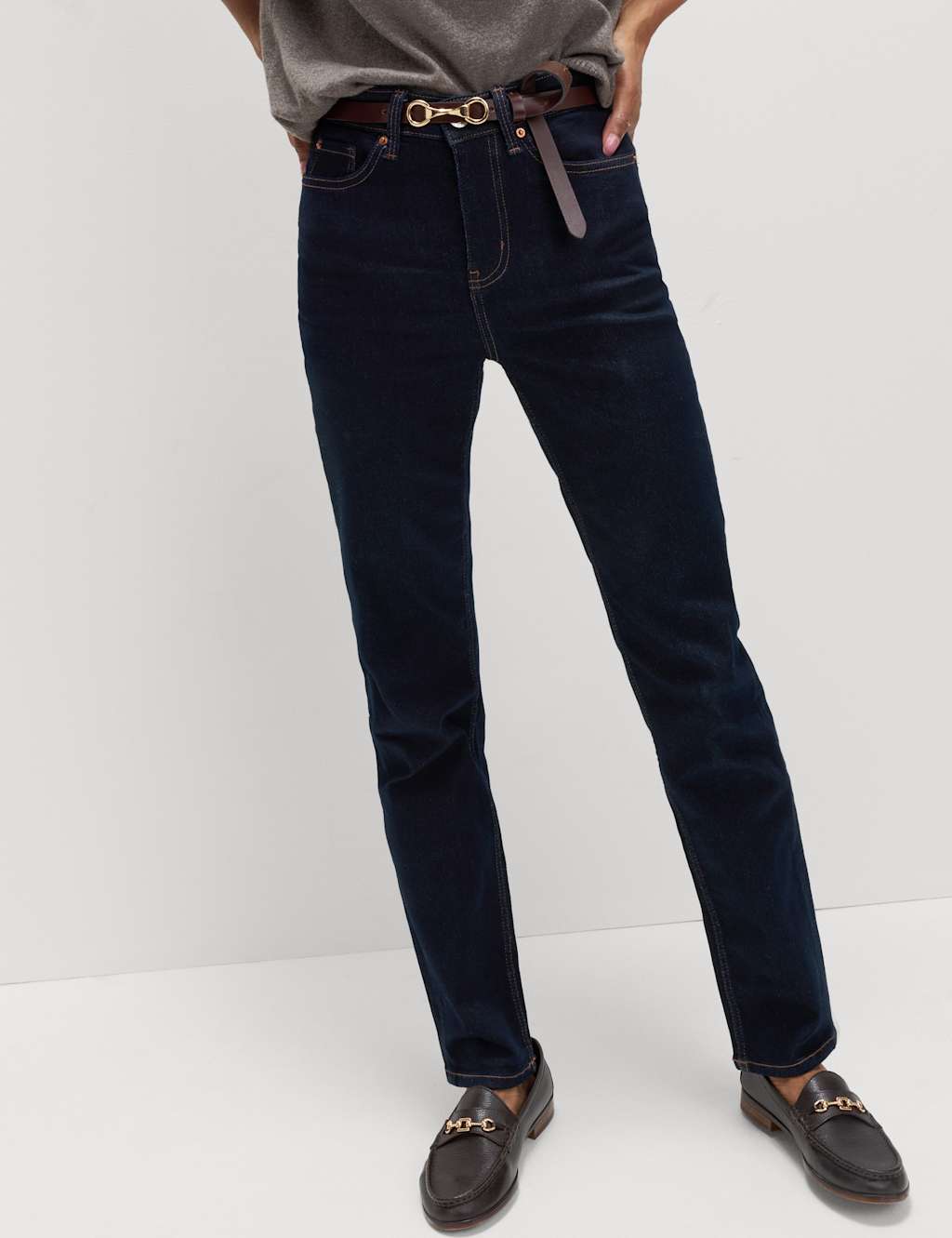M&S Sienna Straight Leg Jeans Indigo Mix
