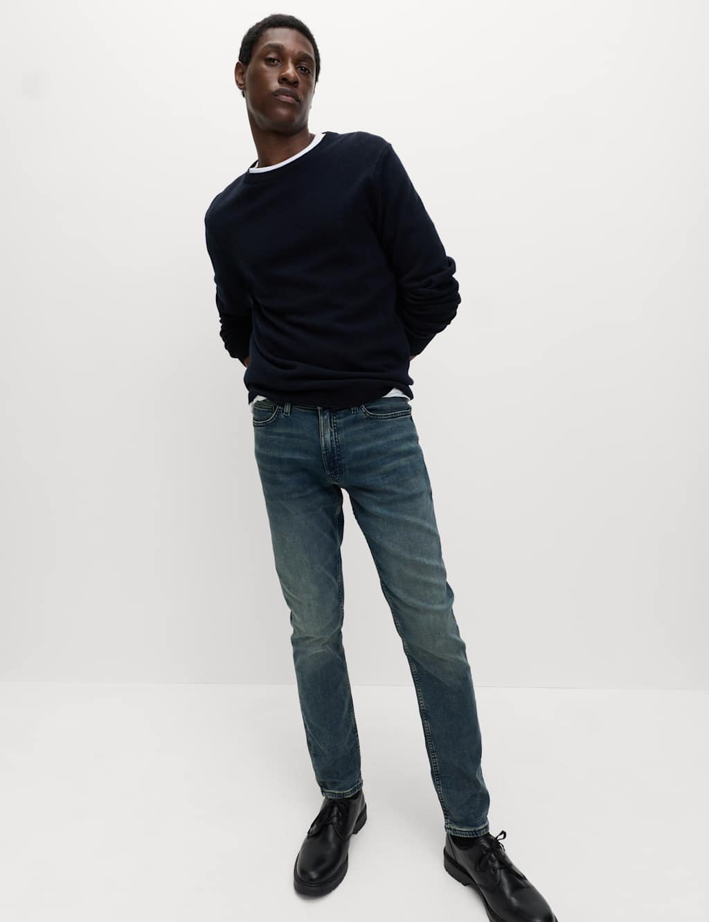 M&S Slim Fit Comfort Stretch Jeans Blue Tint