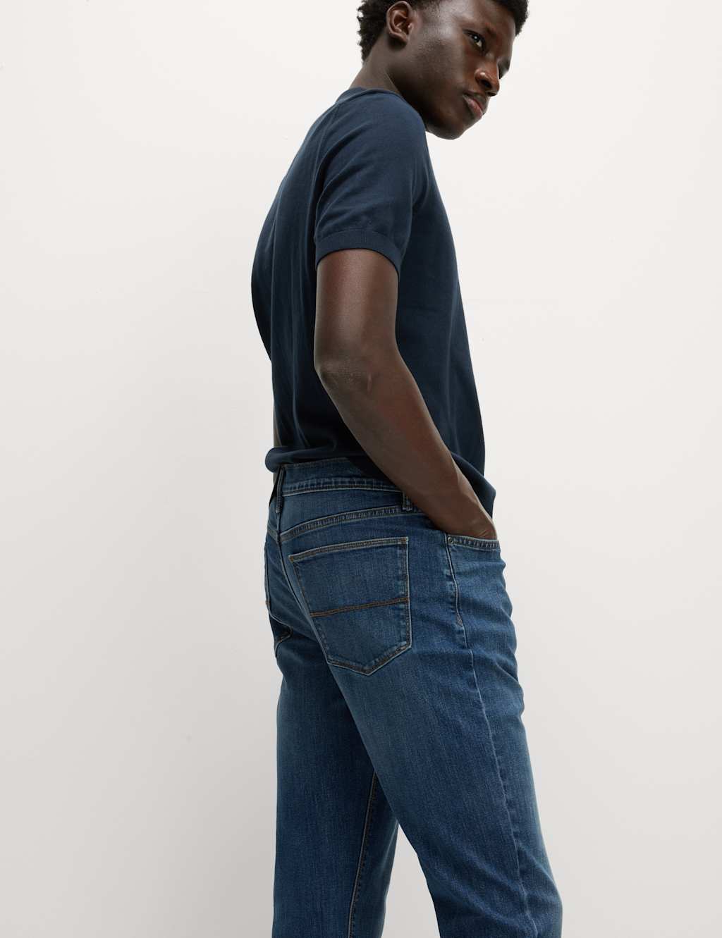 M&S Slim Fit Stretch Jeans Blue Denim