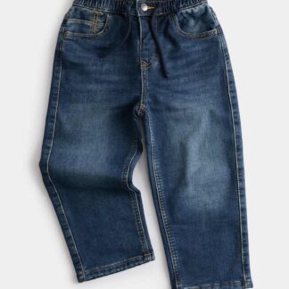 M&S Straight Leg Cotton Rich Comfort Waist Jeans (2-8 Yrs) Dark Denim