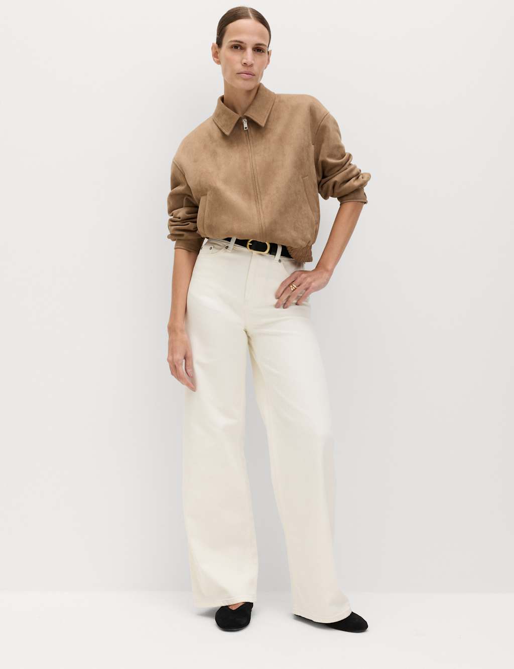 M&S The Wide-Leg Jeans Ivory