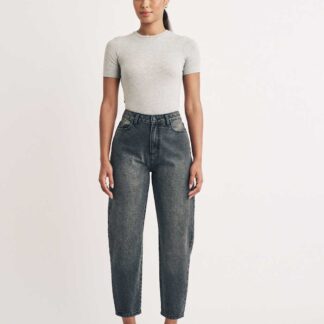 Nobody's Child Boyfriend Mid Rise Barrel Jeans Black