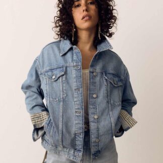 Per Una Denim Trucker Jacket Light Indigo