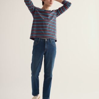 Seasalt Cornwall Pure Cotton Denim Straight Leg Jeans Blue