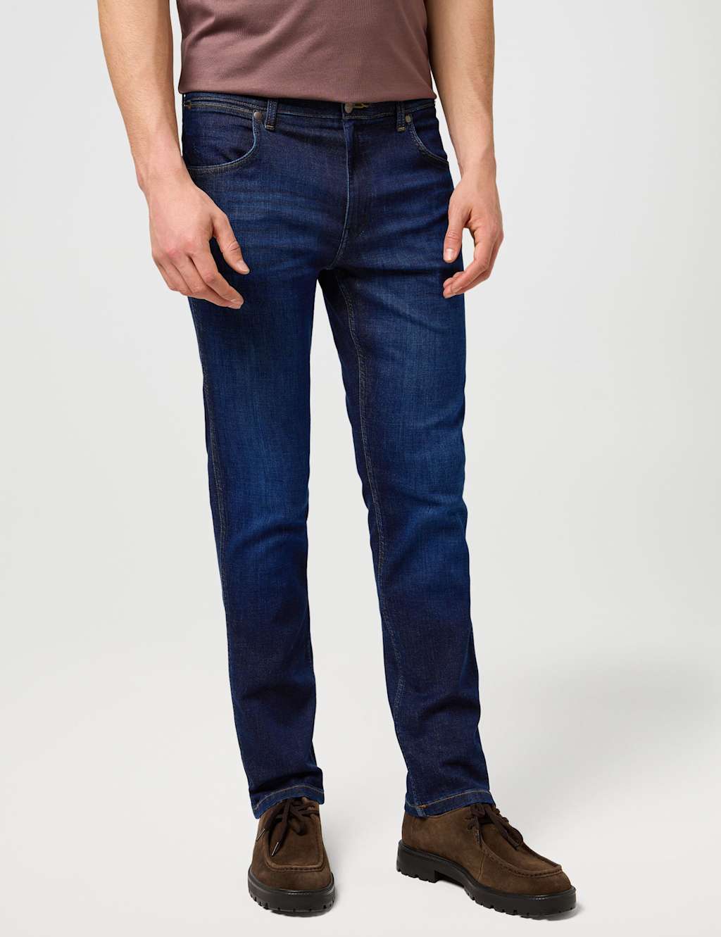 Wrangler Regular Fit Stretch Jeans Blue Denim