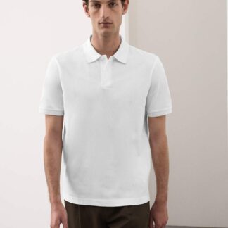 Autograph Fine Mercerised Cotton Pique Polo White