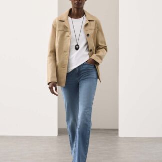 Autograph Lyocell Blend High Waisted Flared Jeans Light Indigo