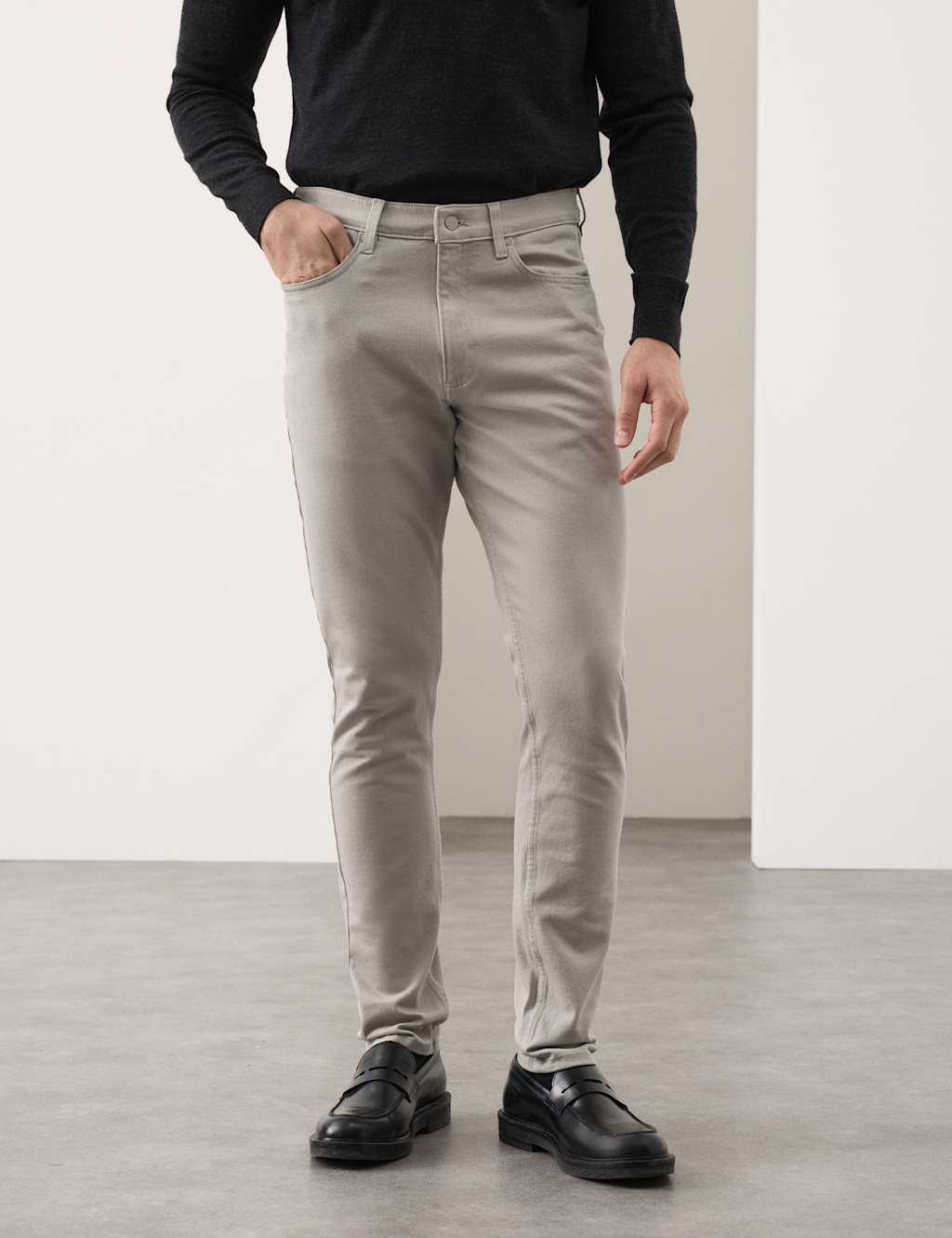 Autograph Slim Fit 360 Flex Stretch Jeans Silver Grey