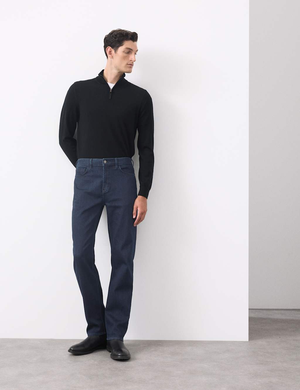 Autograph Straight Fit Italian Soft Touch Jeans Indigo