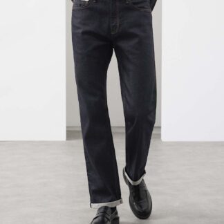 Autograph Straight Fit Japanese Selvedge Jeans Dark Indigo