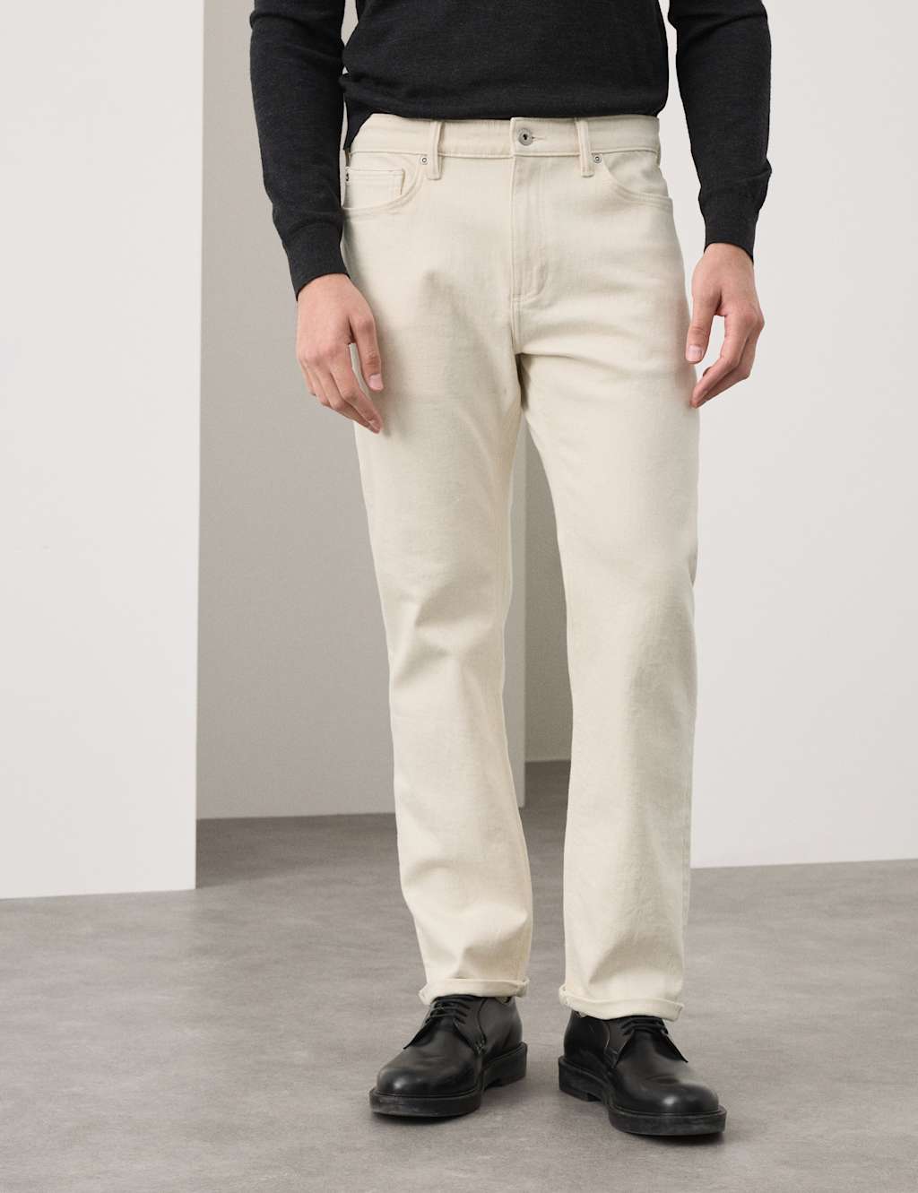 Autograph Straight Fit Japanese Selvedge Jeans Ecru
