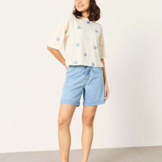 FatFace Pure Cotton Denim Shorts Light Blue