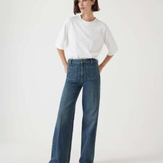 HUSH Rowan High Waisted Flared Jeans Denim