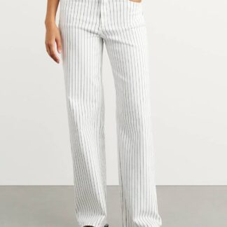 Jag Striped Straight Leg Jeans White/Black