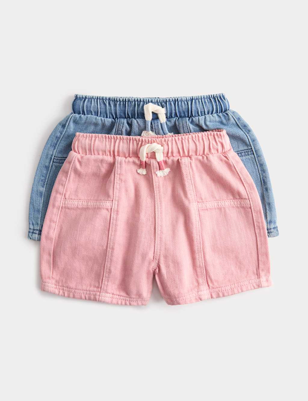 M&S 2 Pack Denim Shorts (0-5 Yrs) Multi