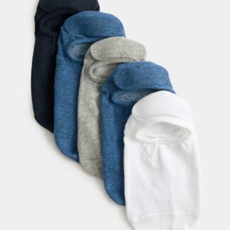 M&S 5 Pack Cool & Fresh™ Invisible Trainer Liners™ Denim Mix